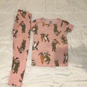 Carter's Pink Bunny Print Kids Pajamas